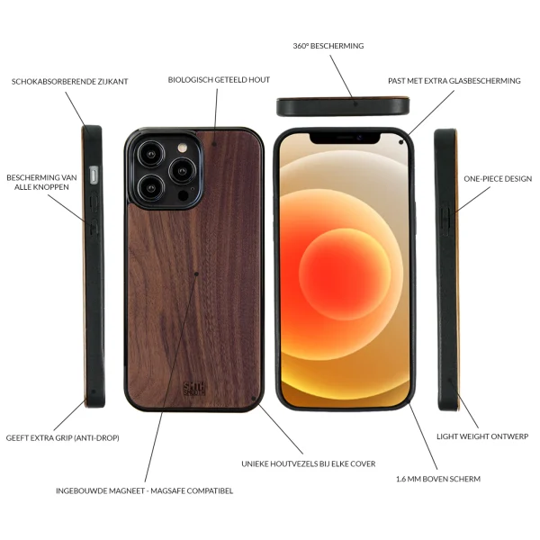 houten telefoonhoesje-iPhone 14 Pro Max
