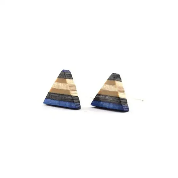 zwart-blauwe driehoek oorbellen