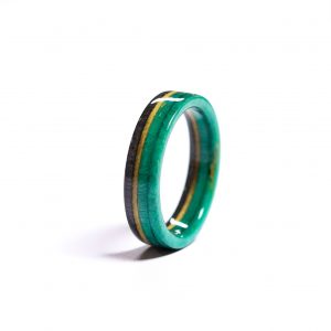 Emerald blauw-grijze Skateboard Ring