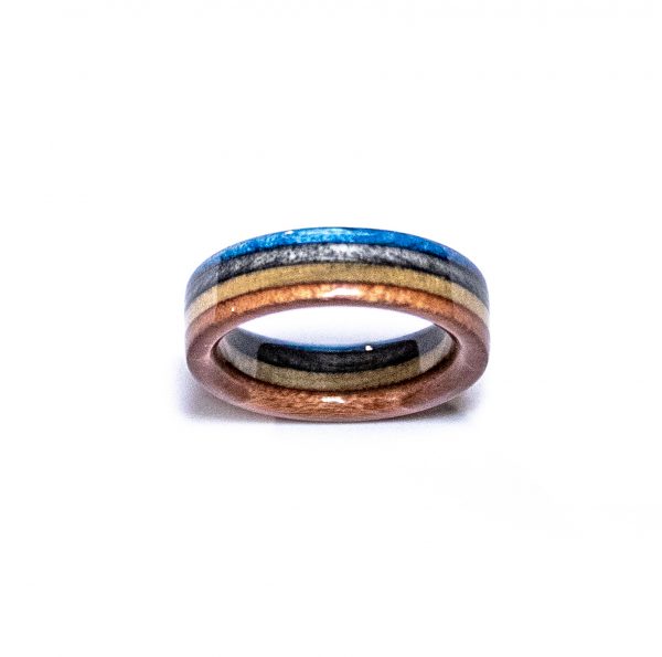 bruin-blauwe Skateboard Ring