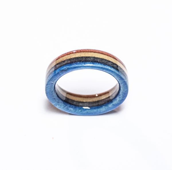 bruin-blauwe Skateboard Ring