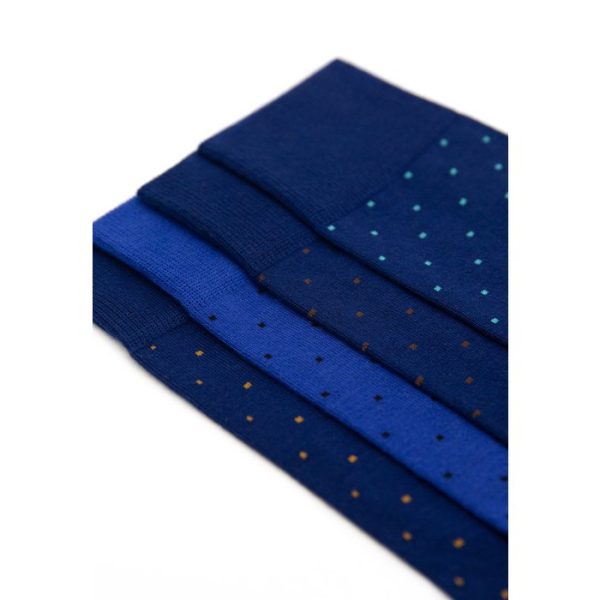 Bamboe Sokken - Gift Box Dots Edition - Blauw