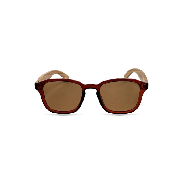 houten zonnebril - uzi red