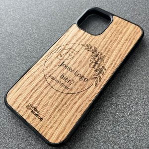Houten telefoonhoesje met gravering - iPhone - eikenhout