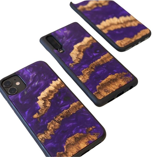 hars houten telefoonhoesje - purple -oasis